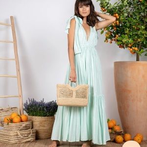 SUNDRESS Fanya Maxi Dress, M/L, in Roma Pool